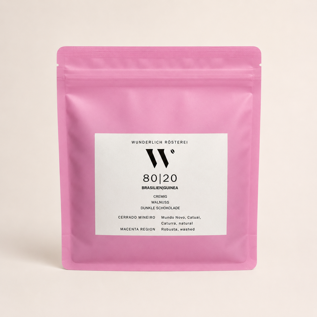 Wunderlich Rösterei 80|20 Blend Espresso aus Brasilien und Guinea